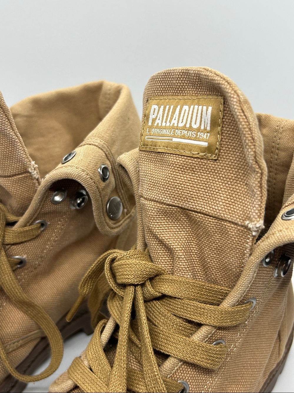 Palladium Women’s Pampa Baggy Wax 02353-209 Woodlin Canvas Boots  Size 10 - Picture 8 of 13